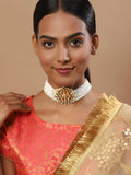 Gold-Toned Gold-Toned Brass Gold-Polished Handcrafted Necklace - Ruby Raang | Grocsy