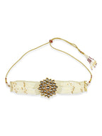 Gold-Toned Gold-Toned Brass Gold-Polished Handcrafted Necklace - Ruby Raang | Grocsy