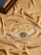 Gold-Toned Gold-Toned Brass Gold-Polished Handcrafted Necklace - Ruby Raang | Grocsy