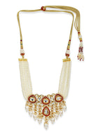 White Brass Gold-Polished Necklace - Ruby Raang | Grocsy