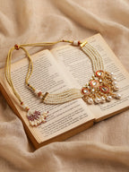 White Brass Gold-Polished Necklace - Ruby Raang | Grocsy