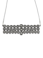Black Silver-Plated Brass Necklace - Ruby Raang | Grocsy