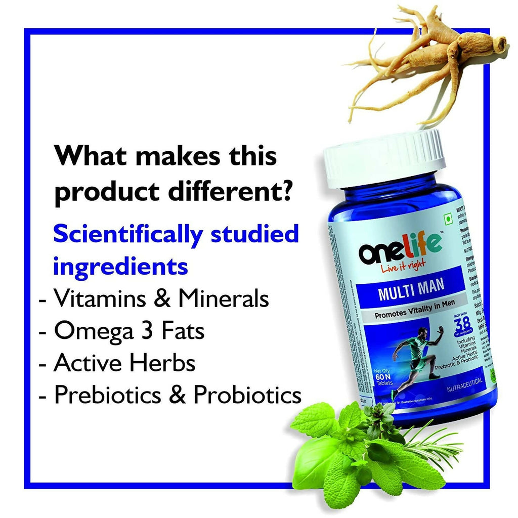 Onelife Multi Vitamin For Men Tablets | Grocsy