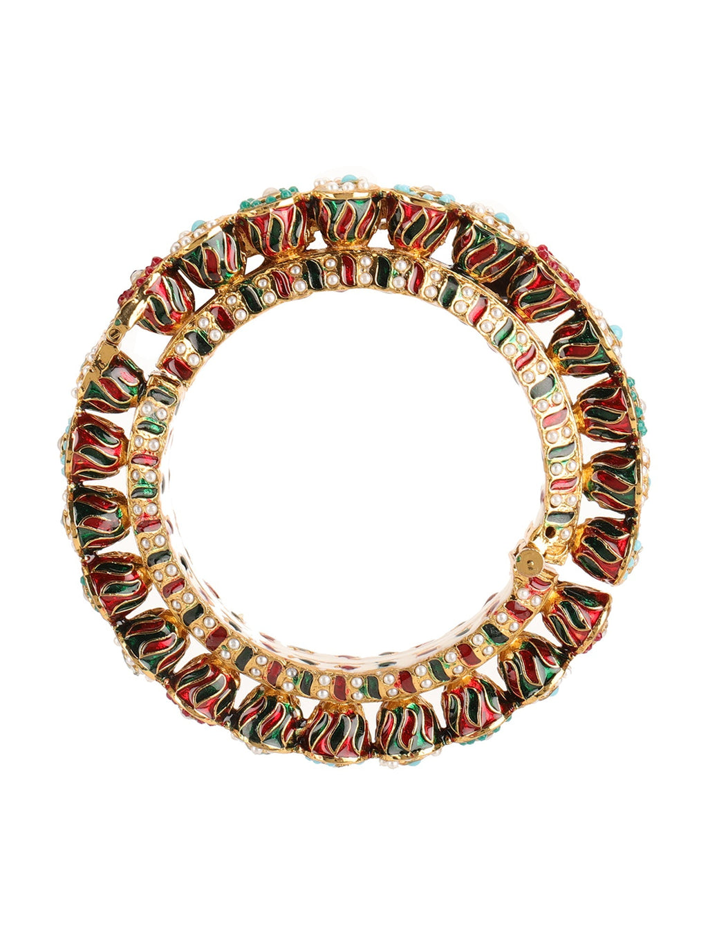 Handcrafted Heavy Bangle - Ruby Raang | Grocsy