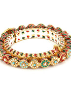 Handcrafted Heavy Bangle - Ruby Raang | Grocsy