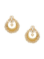 Chand and Teardrop Pearl Earrings - Ruby Raang | Grocsy