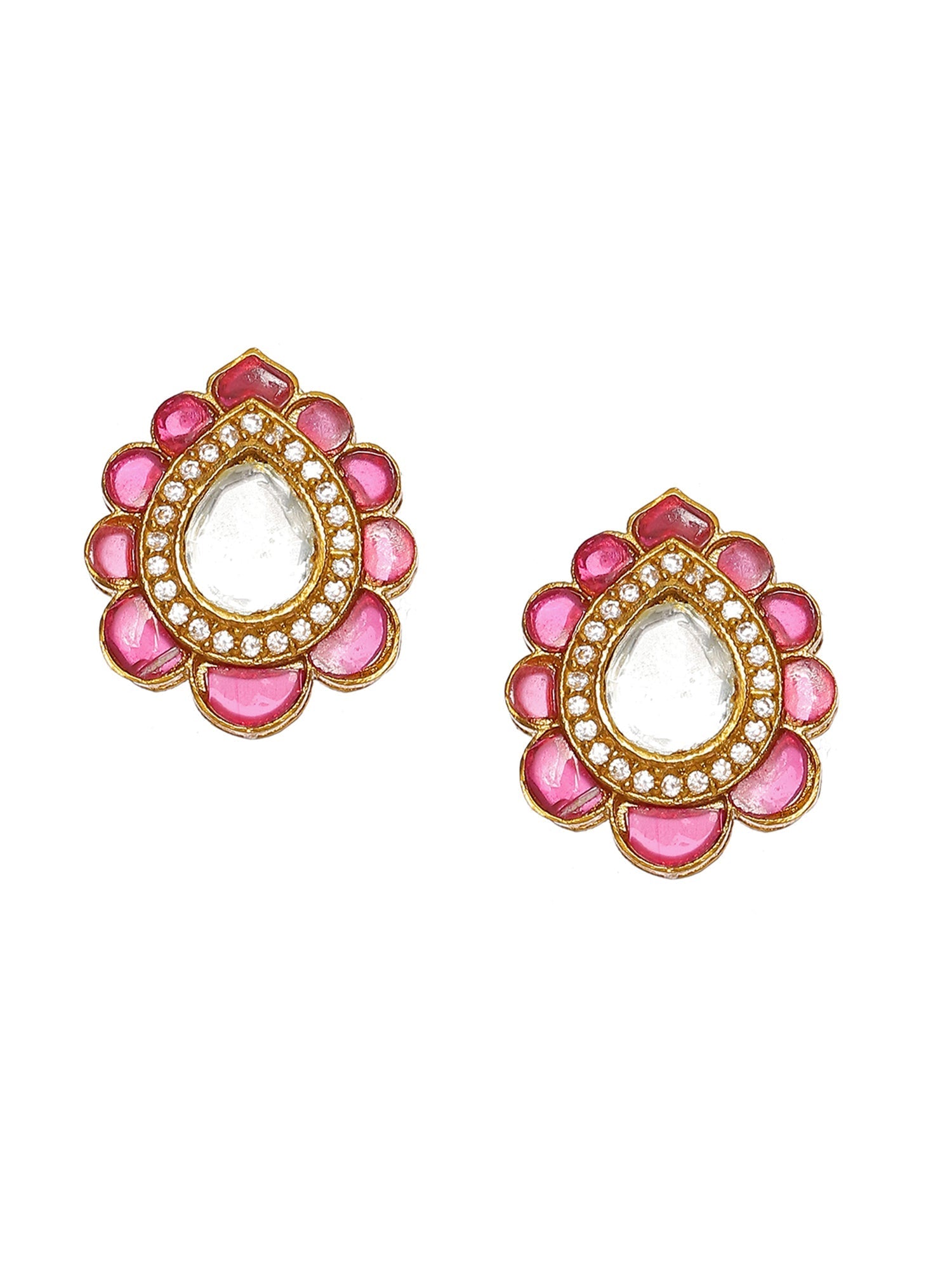 Teardrop Maroon Studs - Ruby Raang | Grocsy