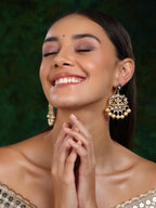 Kundan Chand Earrings - Ruby Raang | Grocsy