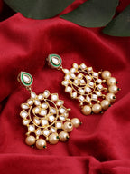 Kundan Chand Earrings - Ruby Raang | Grocsy