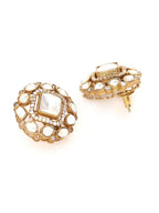 Kundan oversized Studs - Ruby Raang | Grocsy