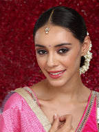 Kundan Maang Tikka with Diamonds - Ruby Raang | Grocsy