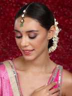 Kundan Maang Tikka with Meenakari - Ruby Raang | Grocsy