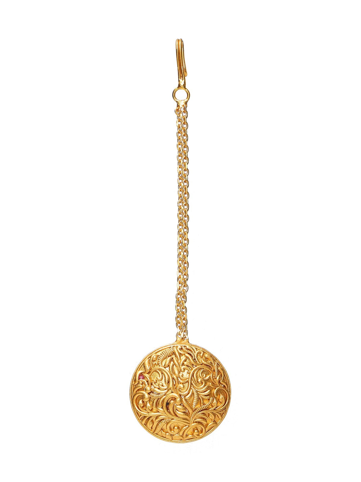 Golden Maang Tikka - Ruby Raang | Grocsy