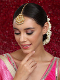 Kundan Chand Maang Tikka - Ruby Raang | Grocsy