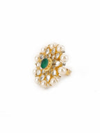 Oversized Round Cocktail Kundan Ring - Ruby Raang | Grocsy