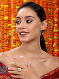 Kundan Ring - Ruby Raang | Grocsy