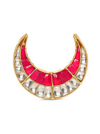 Half Moon Kundan Ring - Ruby Raang | Grocsy