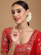 Kundan and Meenakari Bangle - Ruby Raang | Grocsy