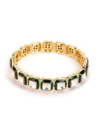 Kundan and Meenakari Bangle - Ruby Raang | Grocsy