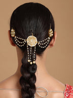 Kundan Juda Pin with Pearls - Ruby Raang | Grocsy
