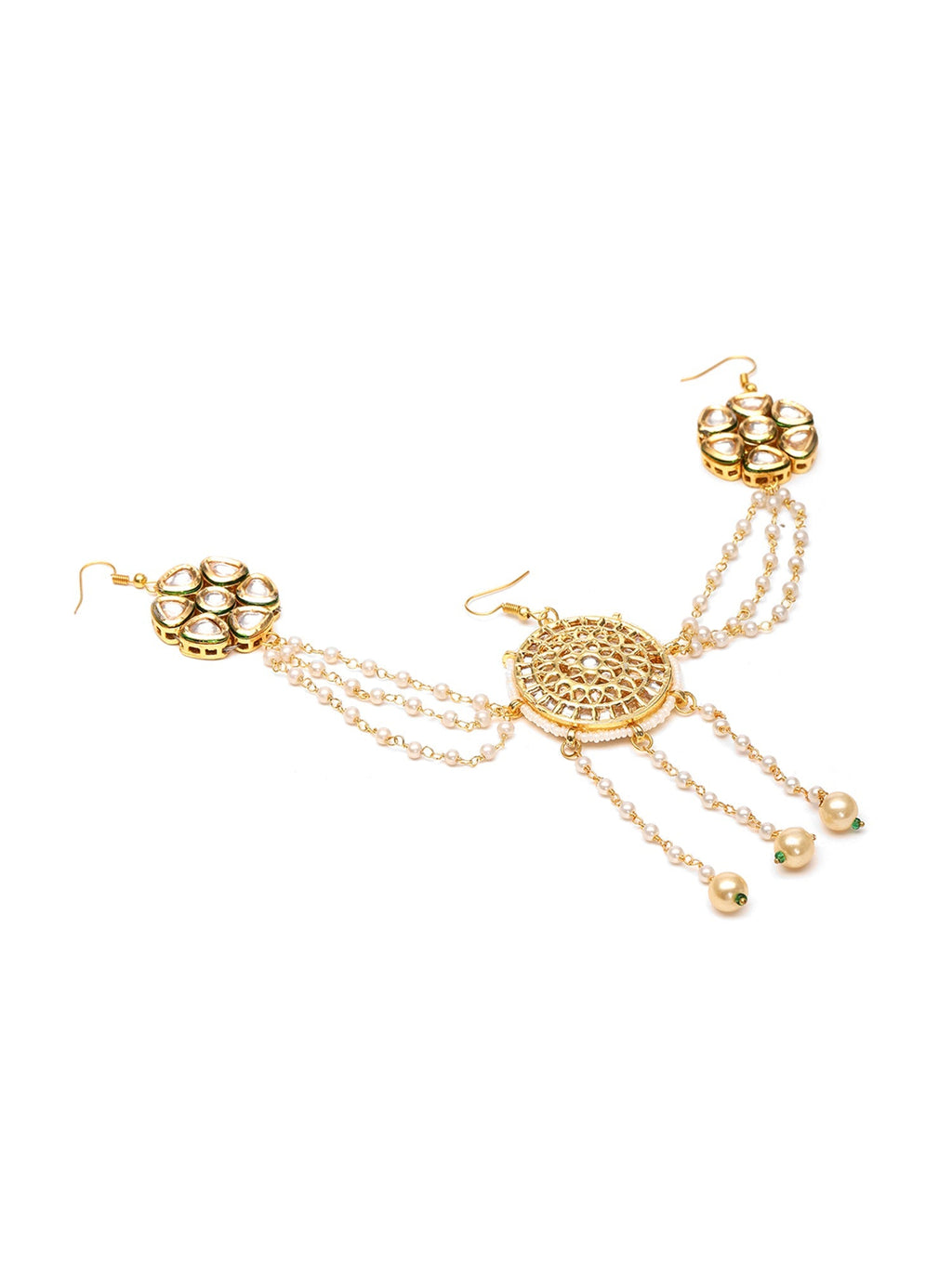 Kundan Juda Pin with Pearls - Ruby Raang | Grocsy