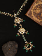 Kundan and Stone Hair Braid (Chotti) - Ruby Raang | Grocsy