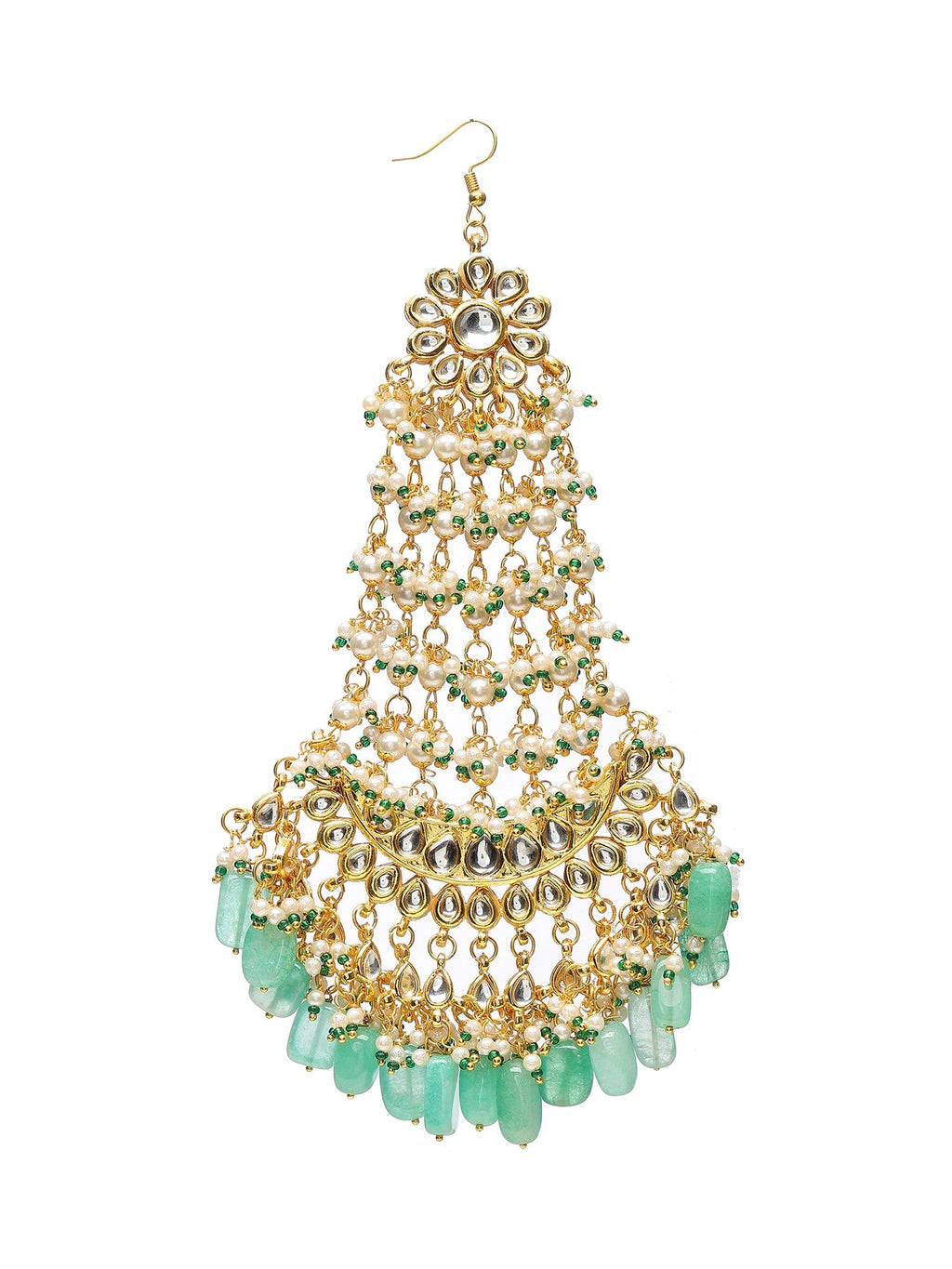 Kundan and Stone Passa/Jhoomer - Ruby Raang | Grocsy