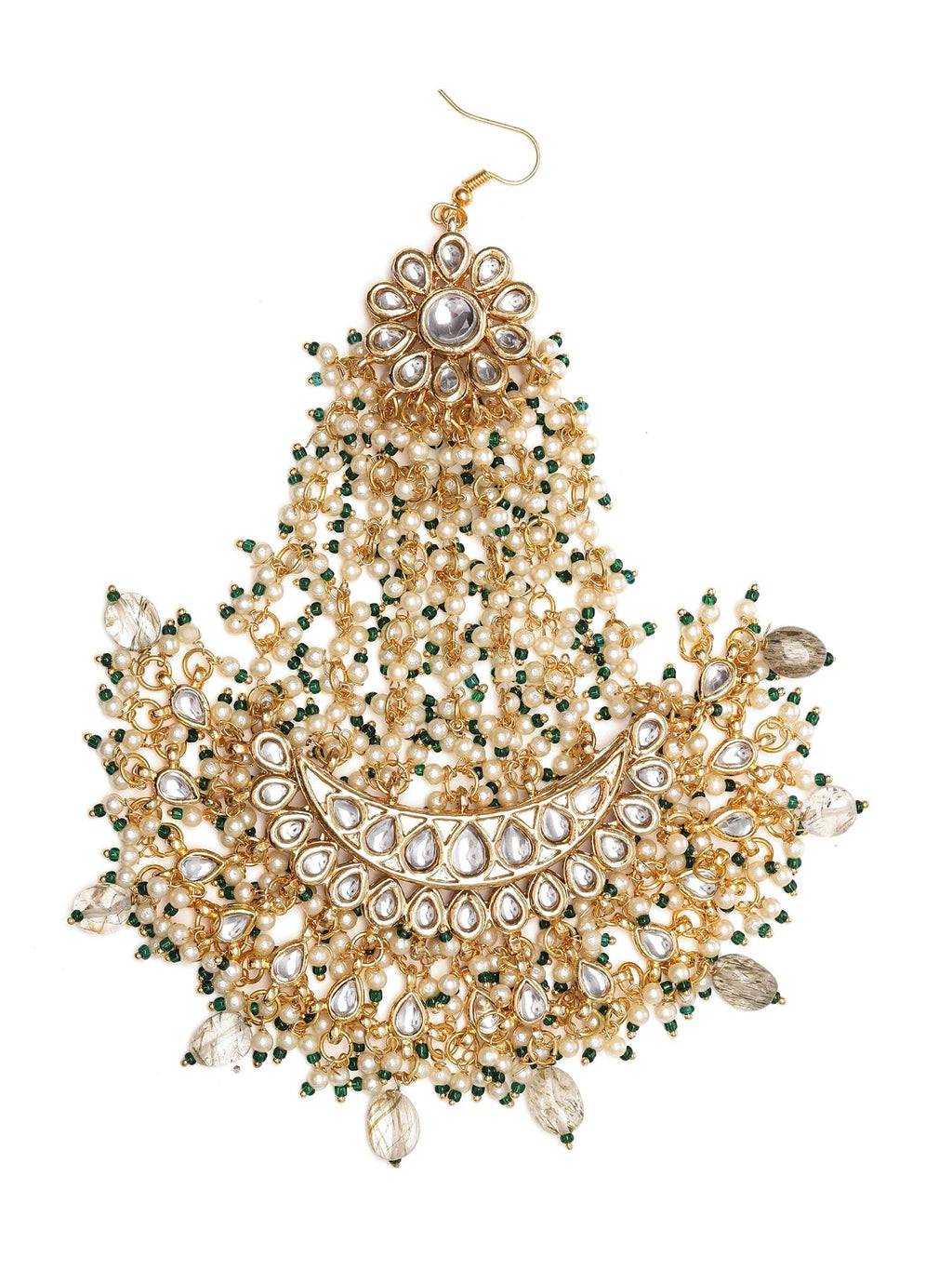 Kundan and Stone Passa/Jhoomer - Ruby Raang | Grocsy