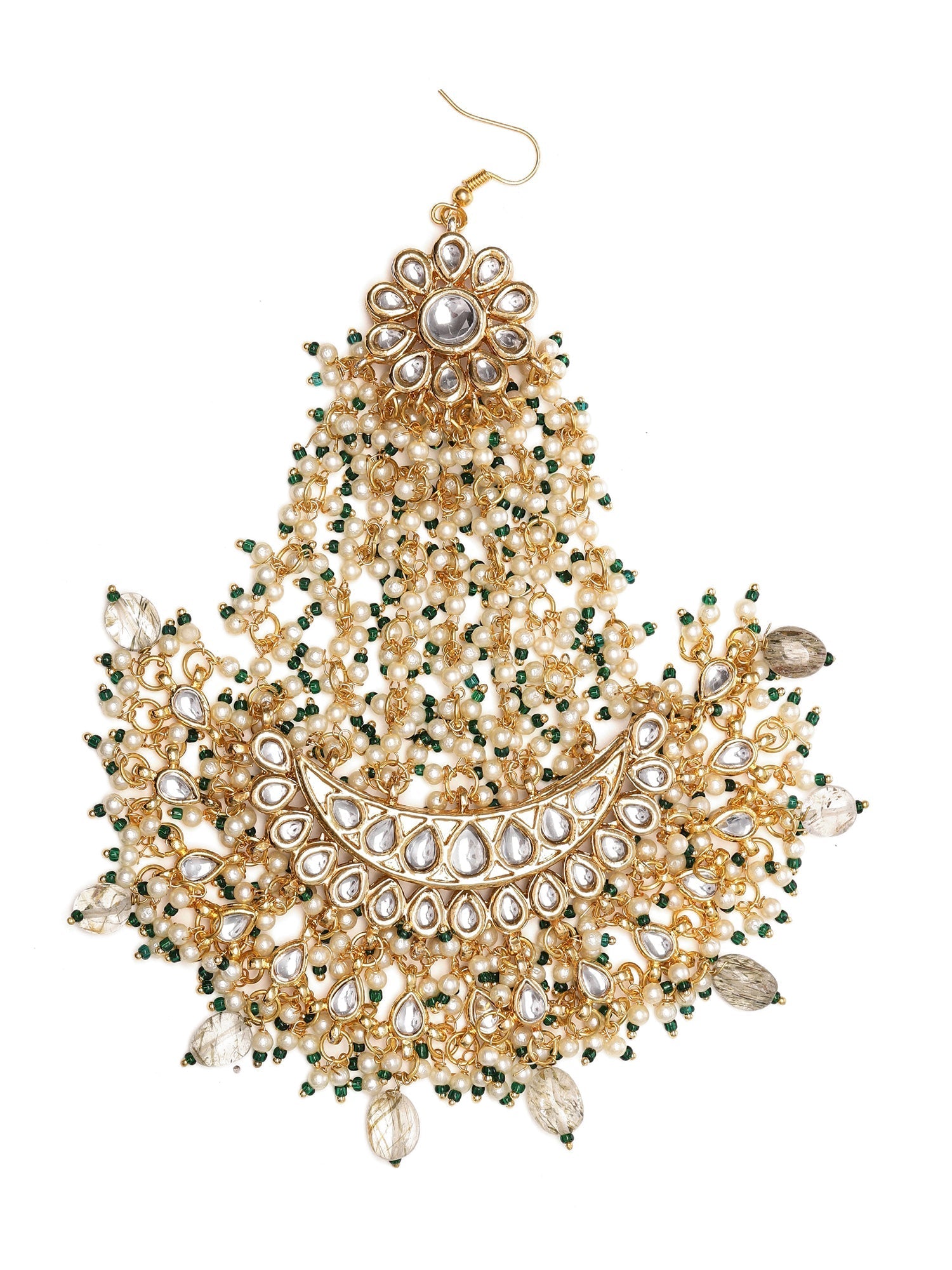 Kundan and Stone Passa/Jhoomer - Ruby Raang | Grocsy
