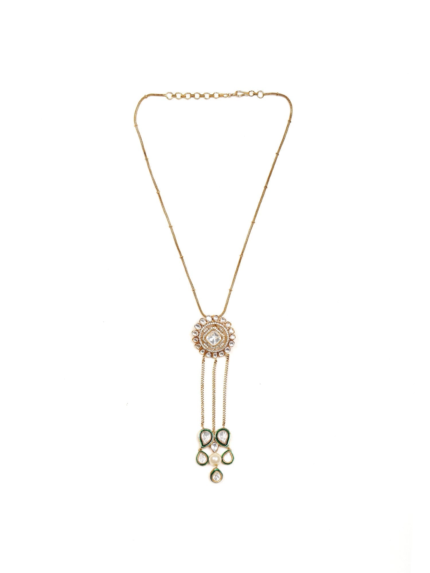 Kundan Long Necklace - Ruby Raang | Grocsy