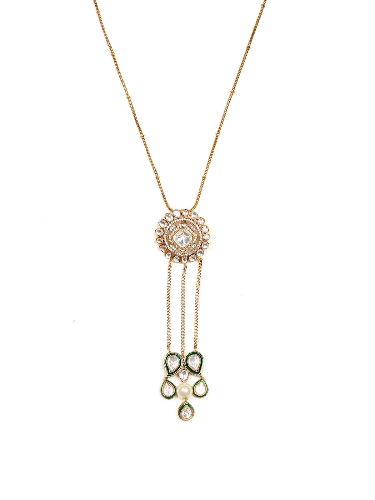 Kundan Long Necklace - Ruby Raang | Grocsy