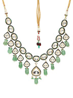 Kundan and Stone Meenakari Necklace - Ruby Raang | Grocsy