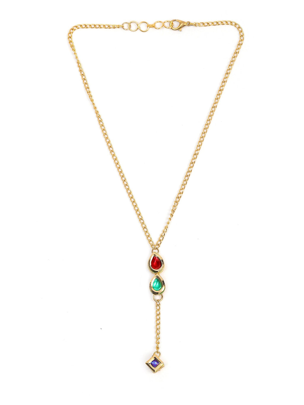 Multi Meenakari Kundan Necklace - Ruby Raang | Grocsy