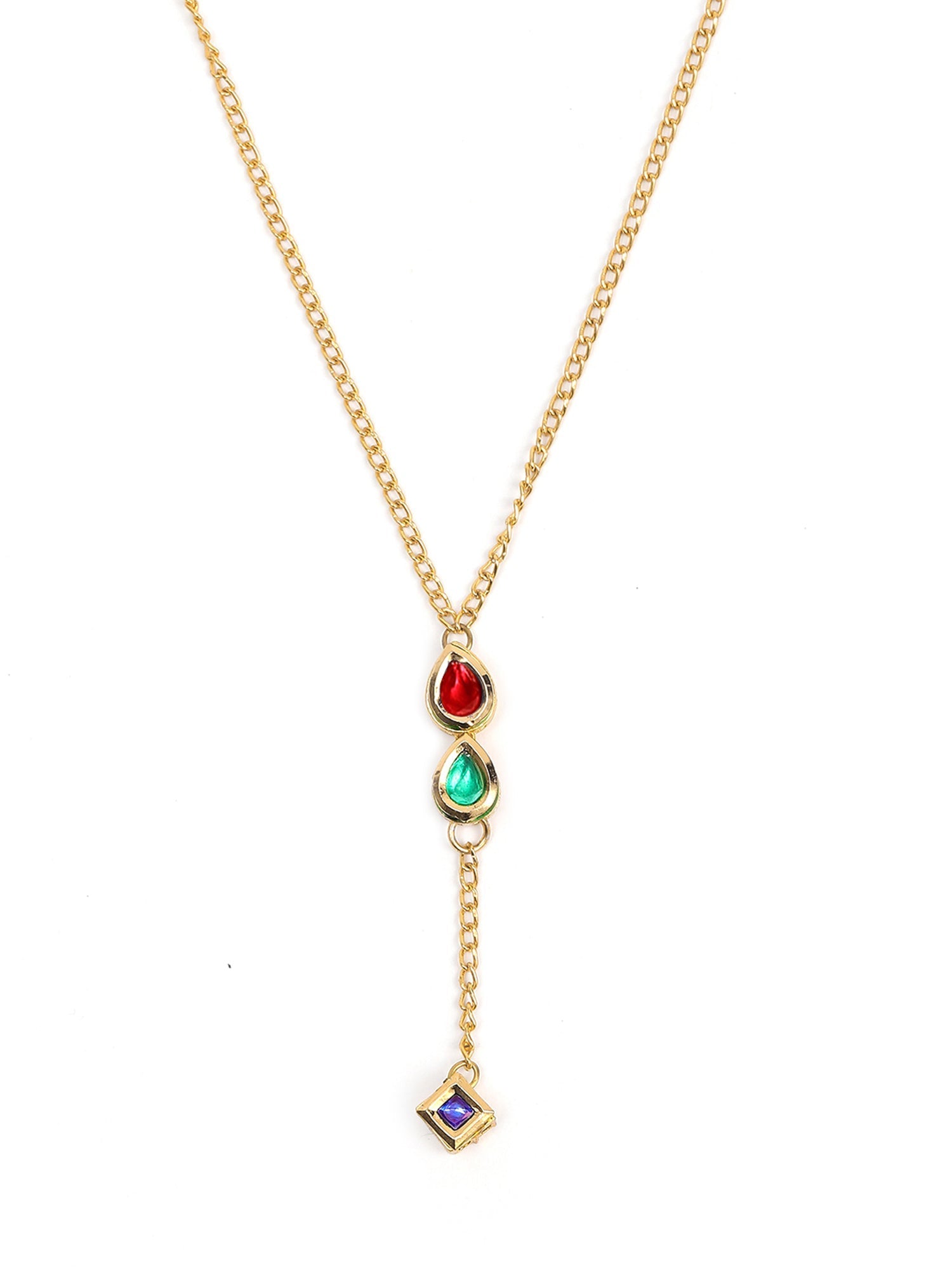 Multi Meenakari Kundan Necklace - Ruby Raang | Grocsy