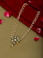Meenakari Kundan Choker in Pearl Strings - Ruby Raang | Grocsy