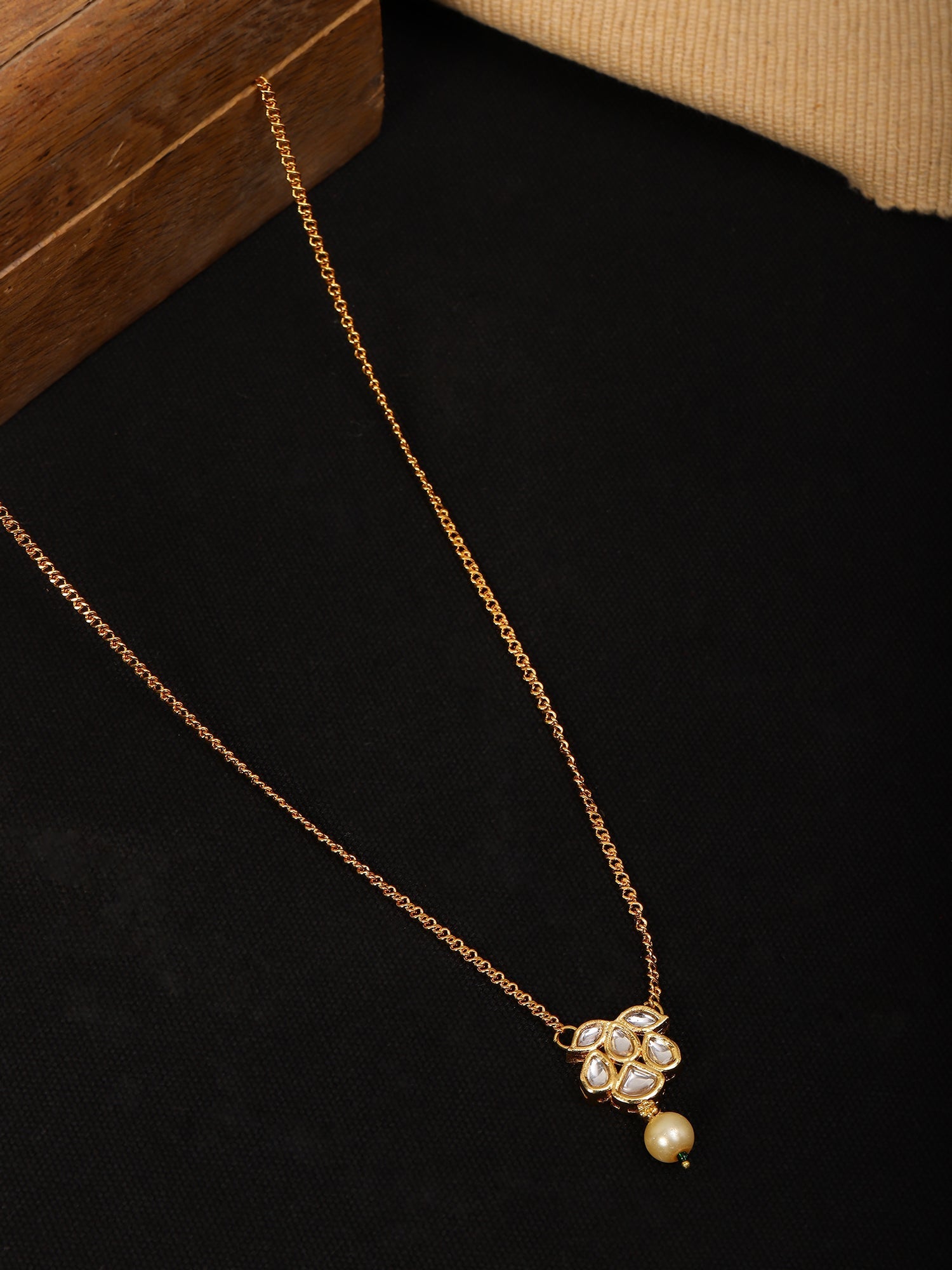 Long Kundan Necklace - Ruby Raang | Grocsy