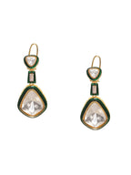 Kundan and Meenakari Earrings - Ruby Raang