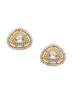 Layered Kundan Neckpiece with Matching Studs - Ruby Raang | Grocsy
