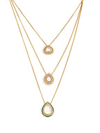 Layered Kundan Neckpiece with Matching Studs - Ruby Raang | Grocsy