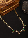 Green Stone & Clear Patchi Kundan in Pearl Kamar Band - Ruby Raang | Grocsy