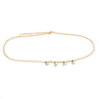 Green Stone & Clear Patchi Kundan in Pearl Kamar Band - Ruby Raang | Grocsy