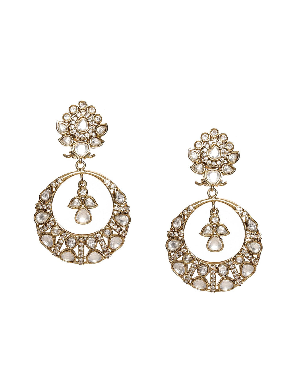 Chand Kundan Earrings - Ruby Raang | Grocsy