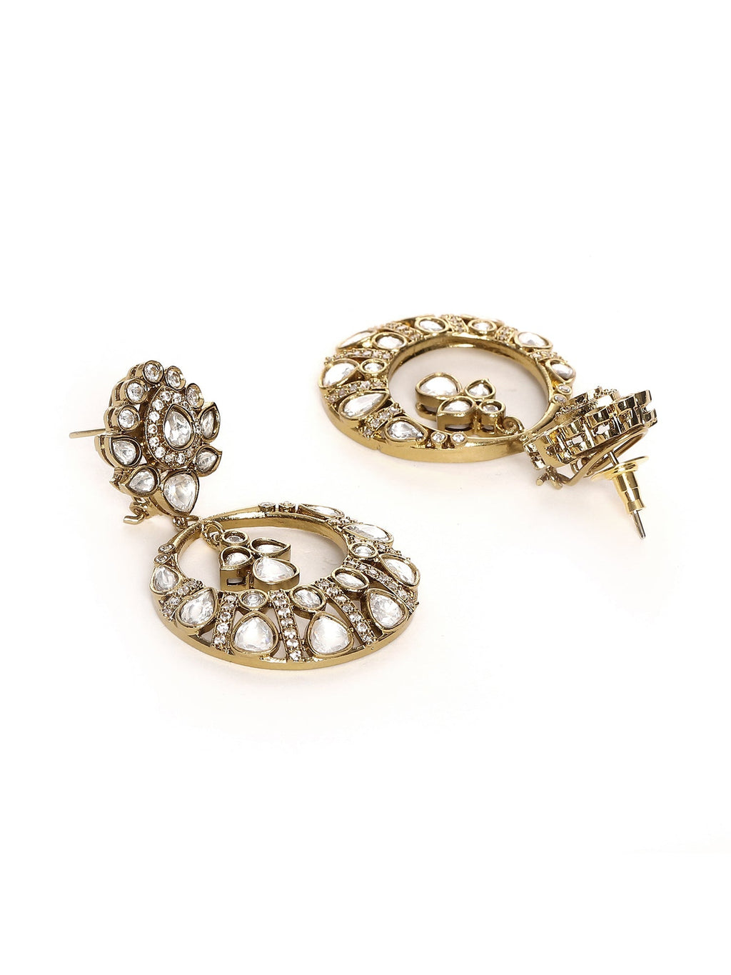 Chand Kundan Earrings - Ruby Raang | Grocsy