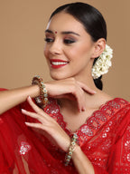 Handcrafted Heavy Bangles (set of 2) - Ruby Raang | Grocsy