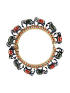 Elephant Blue Meenakari Handcrafted Heavy Bangle - Ruby Raang