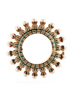 Oversized Pearl Meenakari Handcrafted Heavy Bangle - Ruby Raang | Grocsy