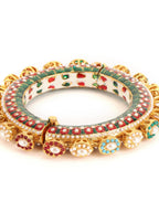 Multi Meenakari Handcrafted Heavy Bangle - Ruby Raang | Grocsy