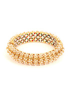 Handcrafted Pearl Heavy Bangle - Ruby Raang