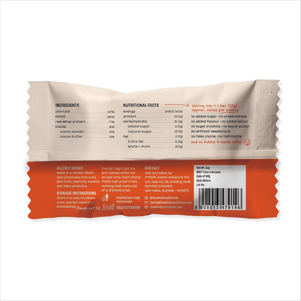 The Whole Truth Protein Bars - Peanut Cocoa | Grocsy