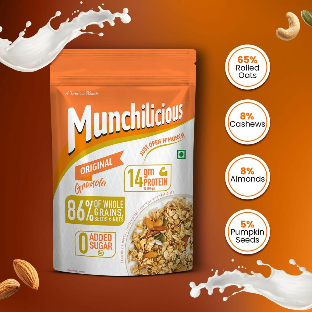 Munchilicious Granola - Original, 80% Seeds & Whole Grains | Grocsy